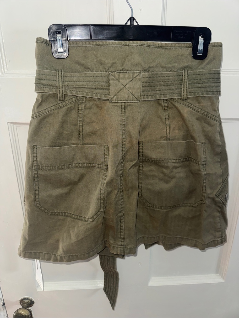 Marissa Webb Olive High-Waist Belted Utility Skirt - Picture 2 of 3